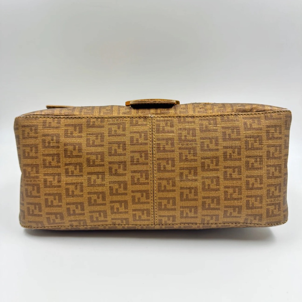 Fendi Gold Zucchino Canvas Mamma Forever Shoulder Bag TWS - Picture 5 of 12